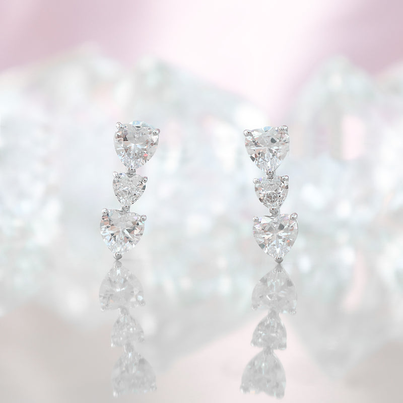 Statement earrings, party earrings, silver earrings, drop earrings, wedding earrings, going out earrings, sparkling earrings