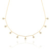 Droplet necklace, gold necklace, choker, chain, diamond necklace, tennis necklace