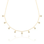 Droplet necklace, gold necklace, choker, chain, diamond necklace, tennis necklace
