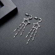 Stardrop Dangle Earrings | Silver