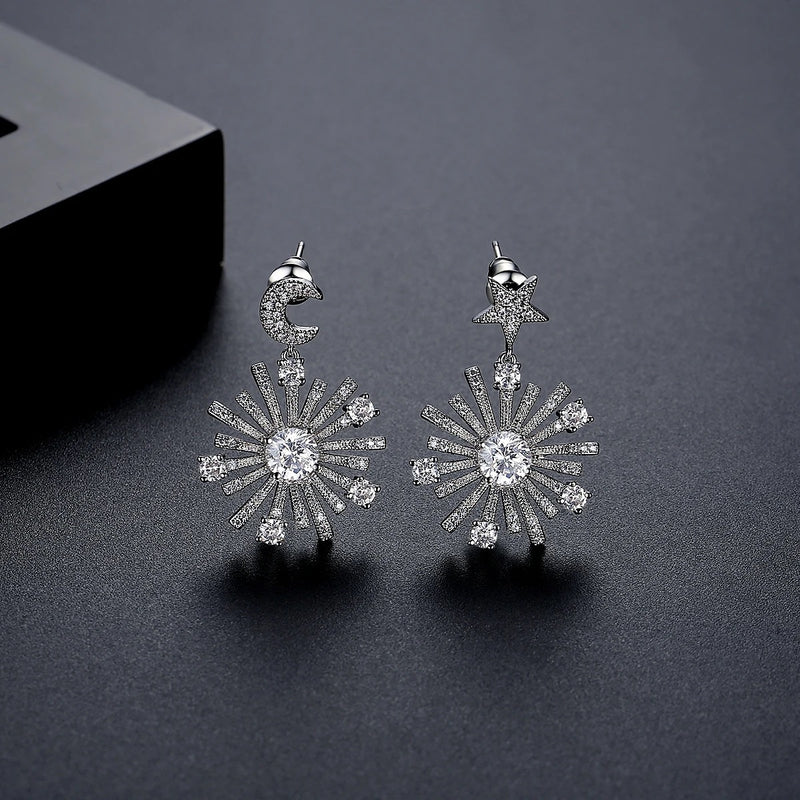 Moonlight Drop Earrings | Silver