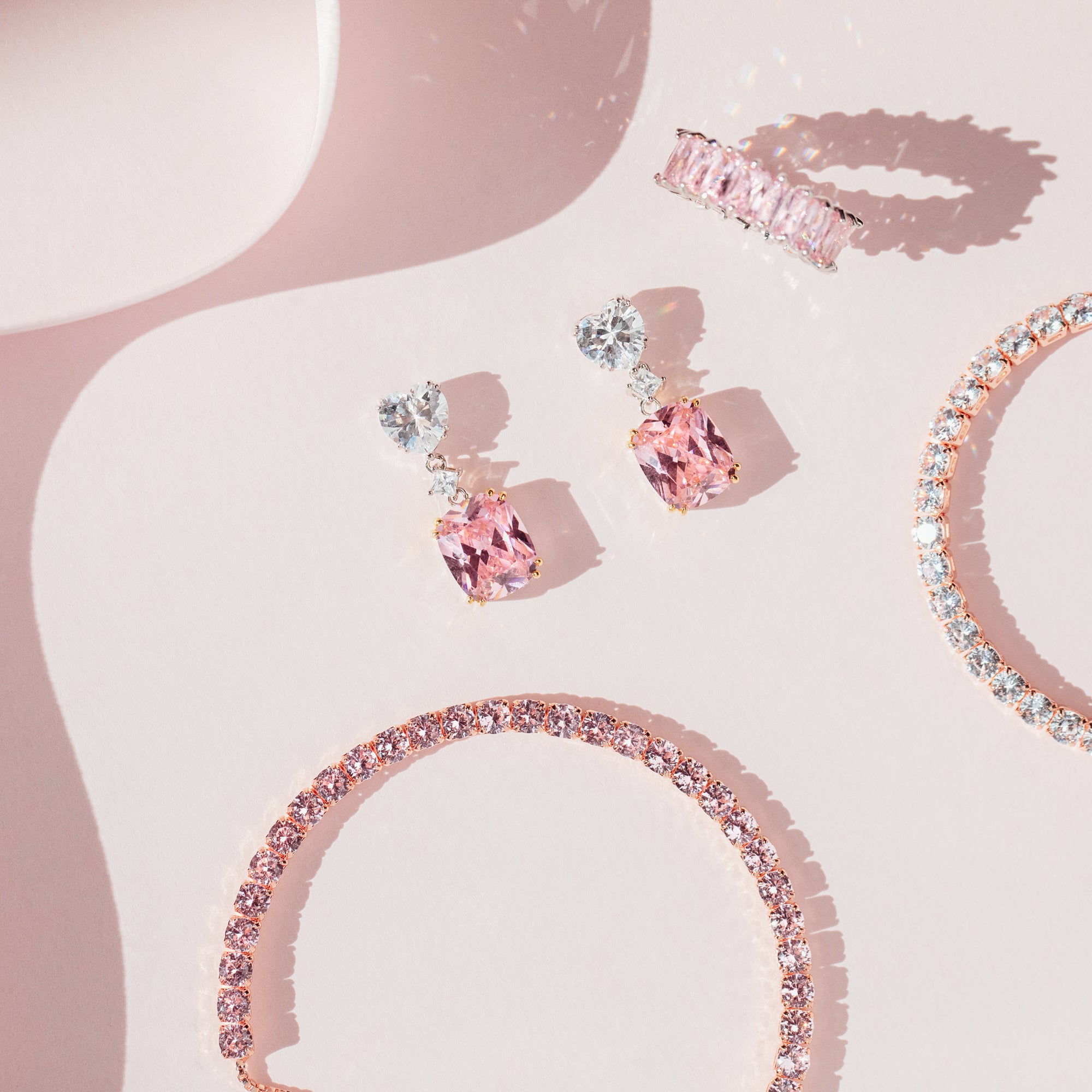 Pink earrings, Heart earrings, Wedding earrings, silver earrings, drop earrings, party earrings, Silver earrings, going out earrings, statement earrings