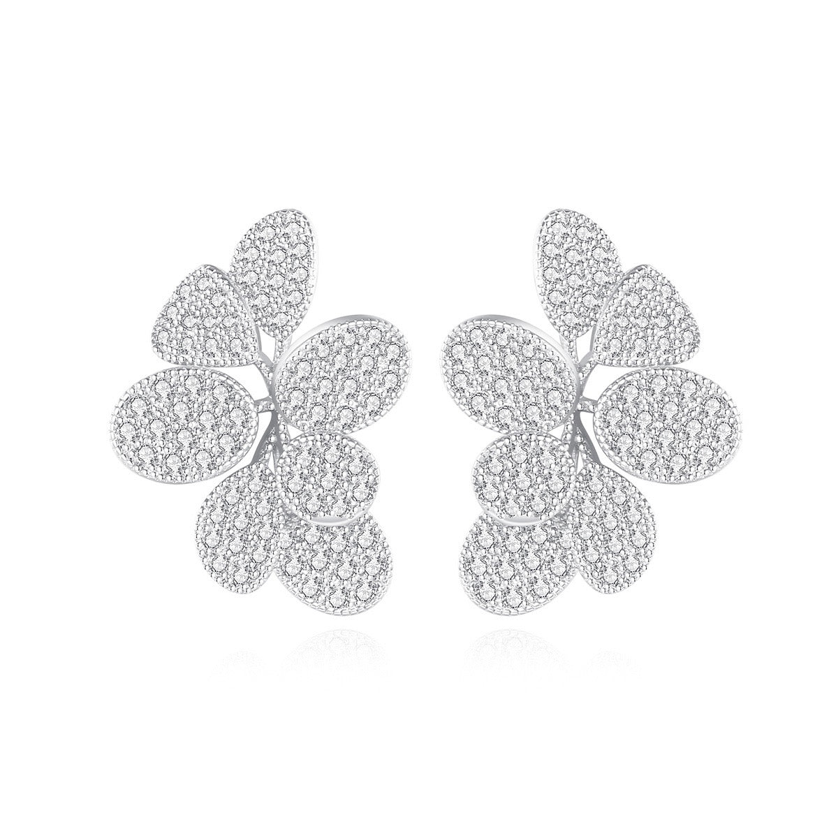 Petite Fleur Stud Earrings | Silver