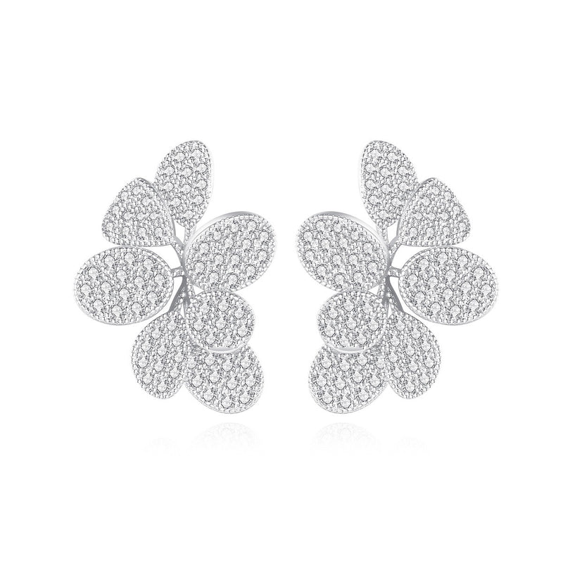 Petite Fleur Stud Earrings | Silver