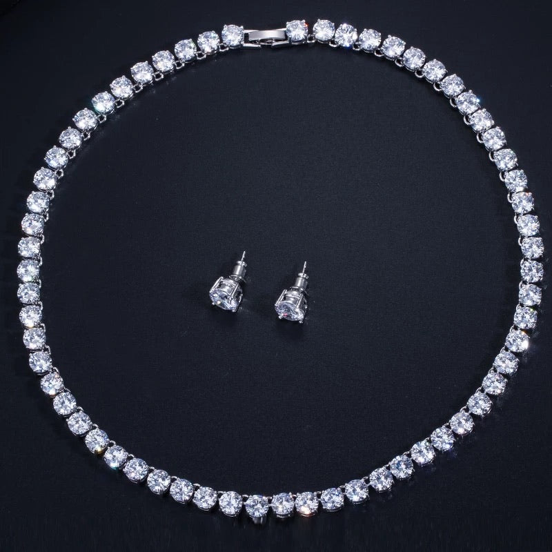 Silver tennis necklace, tennis necklace, pendant necklace, layer necklace, crystal necklace, gemstone necklace, wedding necklace, going out necklace, party necklace, silver tennis chain, silver tennis pendant, pink tennis necklace