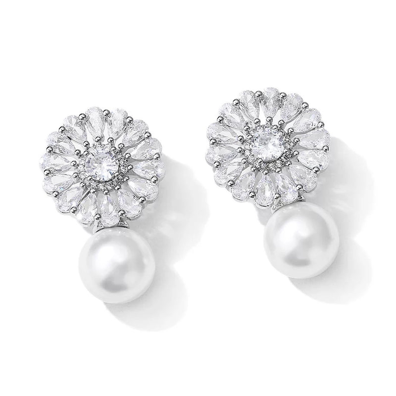 Silver earrings, pearl earrings, going out earrings, wedding earrings, drop earrings, party earrings, silver pearl earrings, pearl earrings, bridal earrings, statement earrings