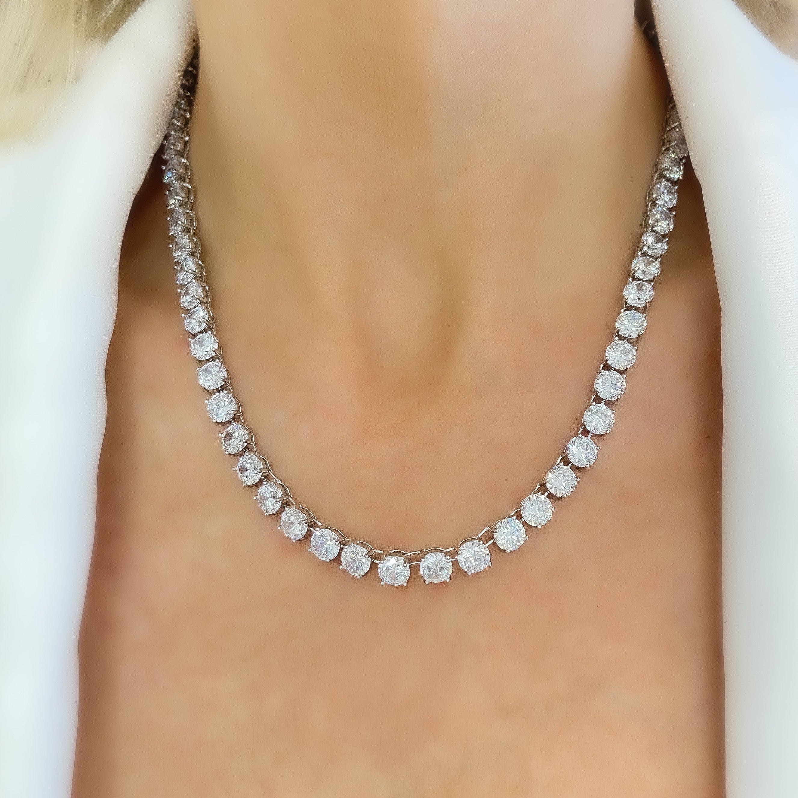 Silver tennis necklace, tennis necklace, pendant necklace, layer necklace, crystal necklace, gemstone necklace, wedding necklace, going out necklace, party necklace, silver tennis chain, silver tennis pendant, pink tennis necklace