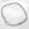 Silver tennis necklace, tennis necklace, pendant necklace, layer necklace, heart tennis necklace, crystal necklace, gemstone necklace, wedding necklace, going out necklace, party necklace, silver tennis chain, silver tennis pendant, pink tennis necklace