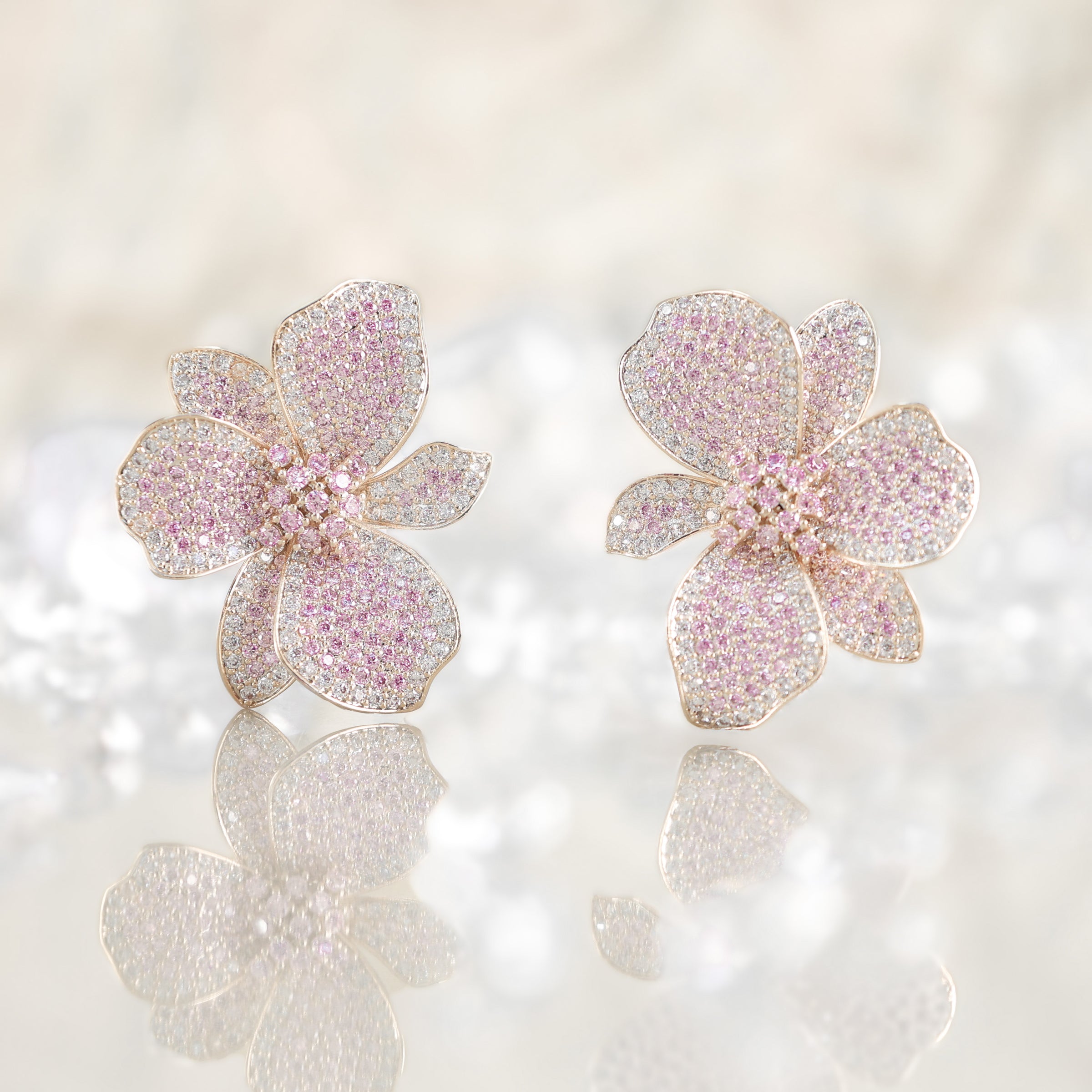 Orchid flower best sale earrings