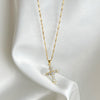 "Like A Prayer" Cross Pendant Necklace | Gold